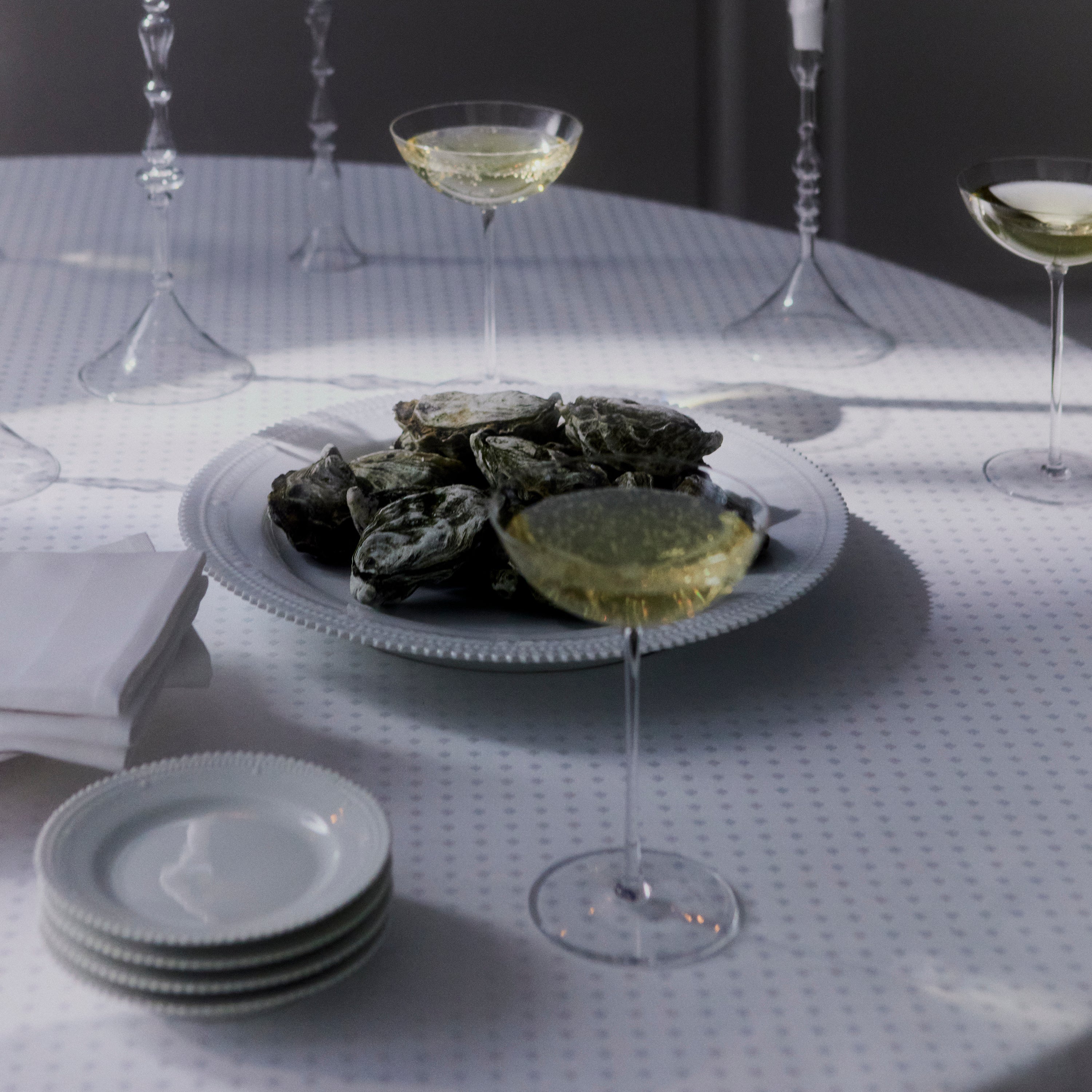 Rond damast tafelkleed