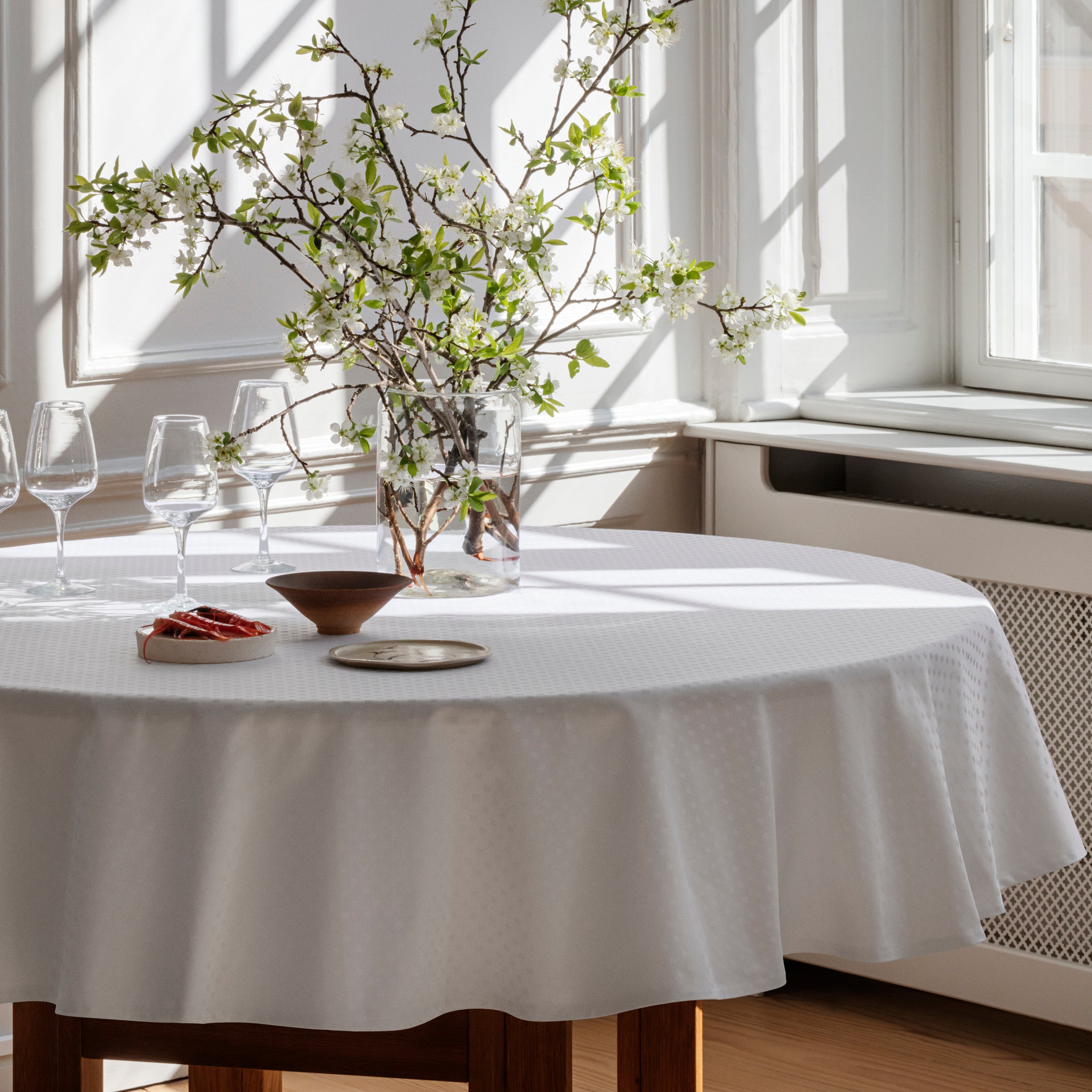 Rond damast tafelkleed