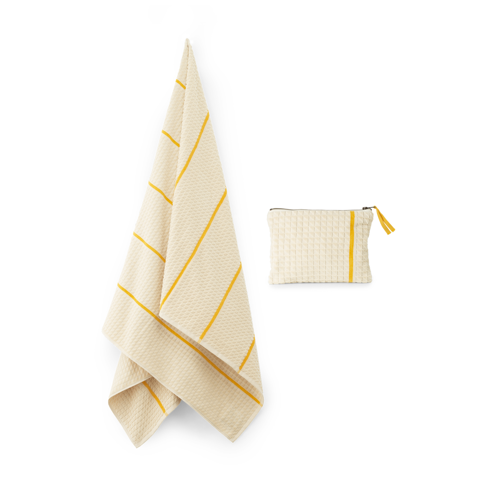 Speciale editie strandhanddoek en clutch